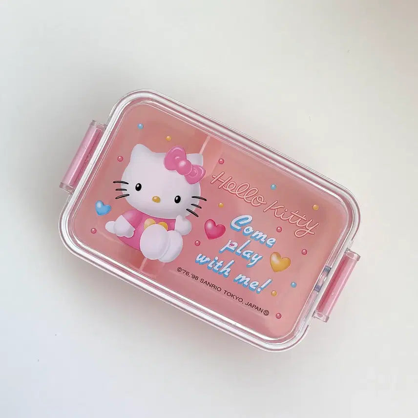 [BUNJANG] 1998 Hello Kitty Lunch Box Storage Case / 고전 1998년도 헬로키티 도시락통 보관함