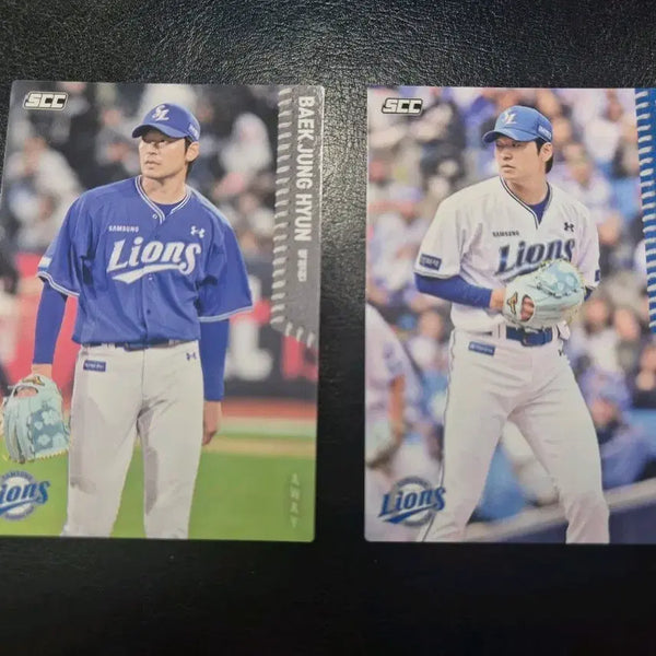 [BUNJANG] Samsung Lions Baek Jung-hyun Home & Away Baseball Card / KBO 오피셜 삼성라이온즈 백정현 홈 & 어웨이
