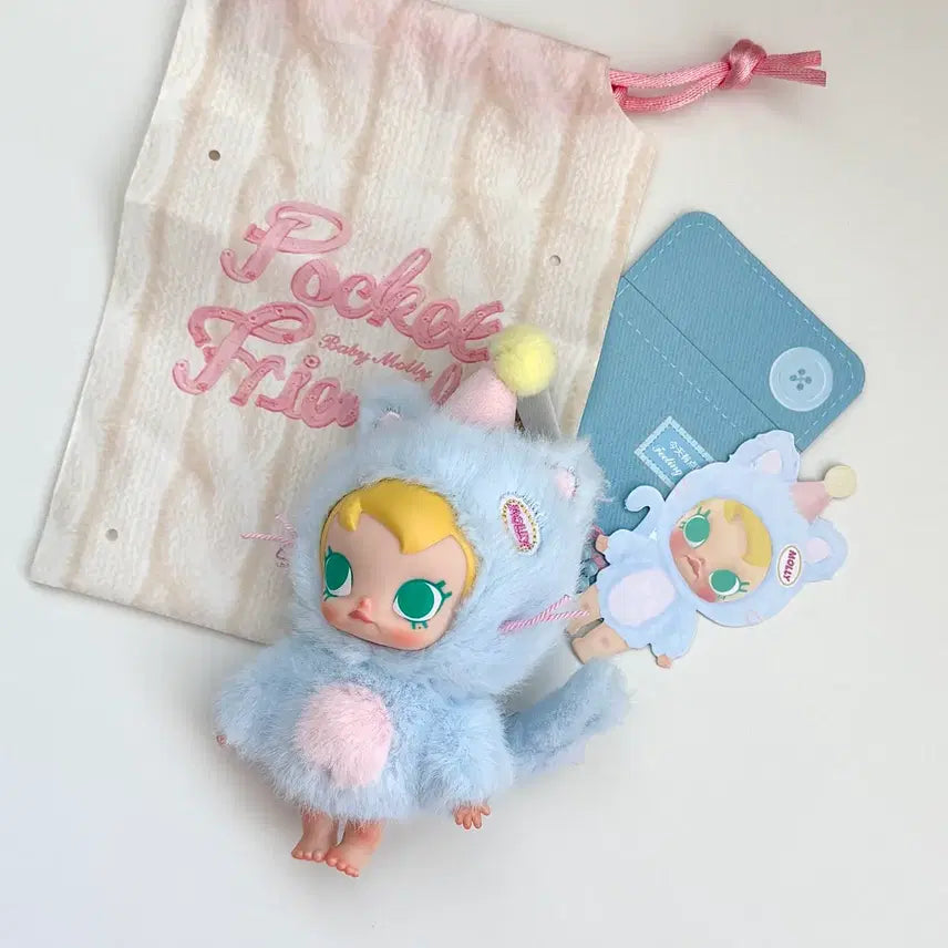 [BUNJANG] Pop Mart Baby Molly Keychain - Blue / 팝마트 베이비 몰리 키링 블루