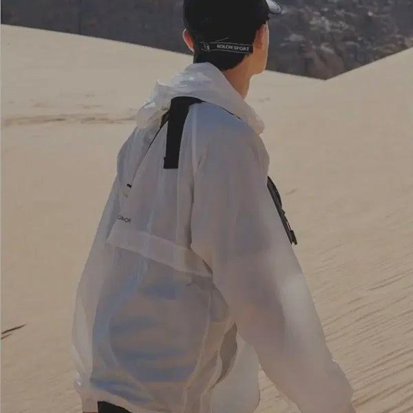 [BUNJANG] Kolon Sport Functional Windbreaker White L / L 코오롱 스포츠 기능성 바람막이 화이트