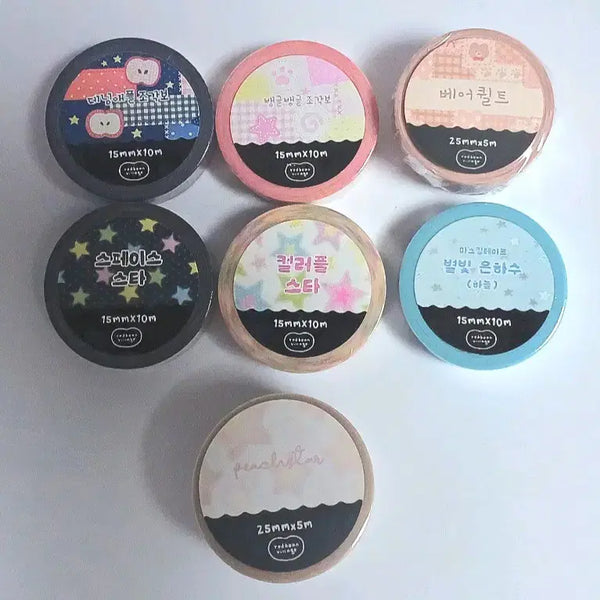 [BUNJANG] Danpat Artist Decorative Masking Tape & Kiss Cut Set / 단팥 작가님 다꾸용 마테/키스컷 판매