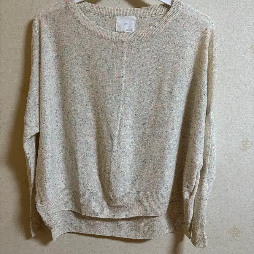 [BUNJANG] Color Dot Pattern Knit Long Sleeve T-Shirt / 컬러 도트 패턴 니트 긴팔 티셔츠