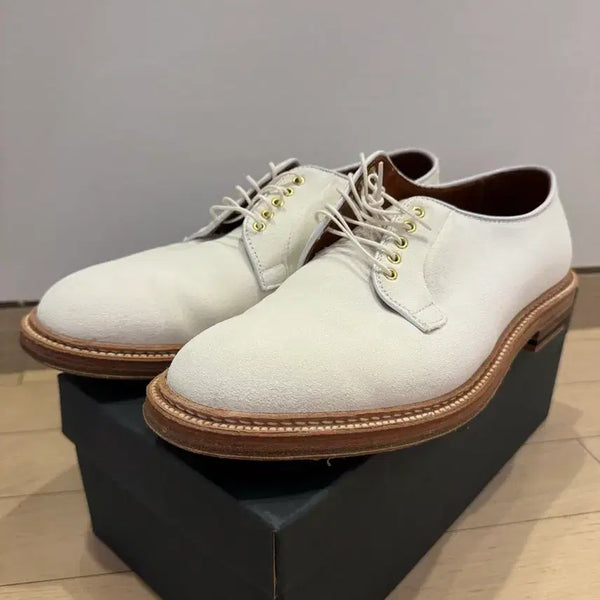 [BUNJANG] Alden x San Francisco Market White Suede Derby Shoes / 알든 x 샌프란시스코마켓 화이트 스웨이드 더비슈즈 (이정재 공유 착용)