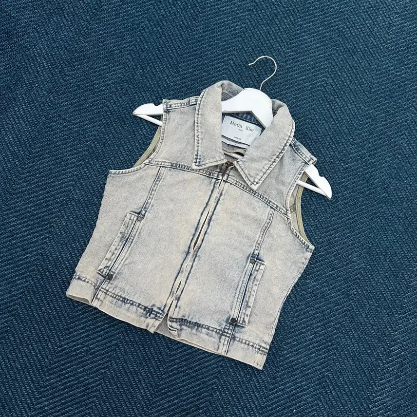 [BUNJANG] Matinkim Denim Vest Jacket Women's S / [여성S] 마뗑킴 청 조끼 자켓 만원샵