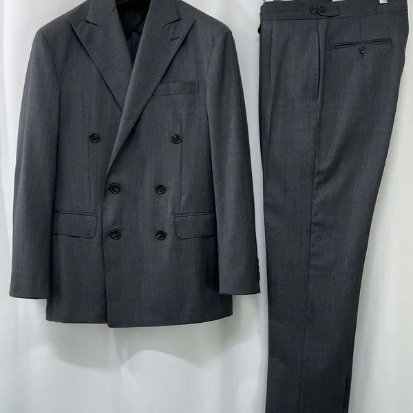 [BUNJANG] Polo Ralph Lauren Corneliani Wool Double Breasted Suit 38R / 폴로 랄프로렌 이탈리아산 꼬리넬리아니 울 더블 정장 수트 셋업 38R