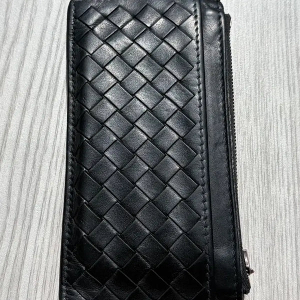 [BUNJANG] Bottega Veneta Black Leather Card Holder / 보테가베네타 카드 지갑