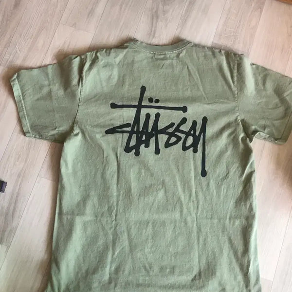 [BUNJANG] Stussy Short Sleeve T-Shirt Khaki M / 스투시 반팔 카키 m 정품