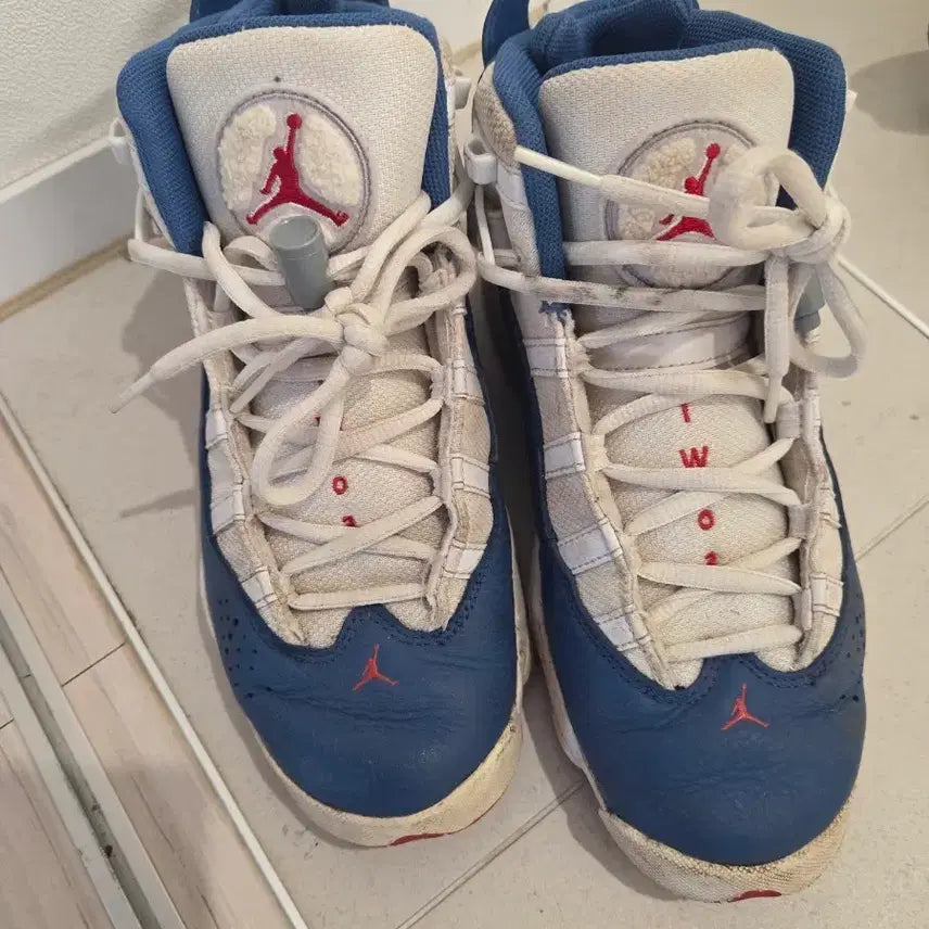 [BUNJANG] Air Jordan 6 Rings Sneakers Blue White (Size 235) / 에어조던 6 rings 스니커즈 블루 화이트(235)