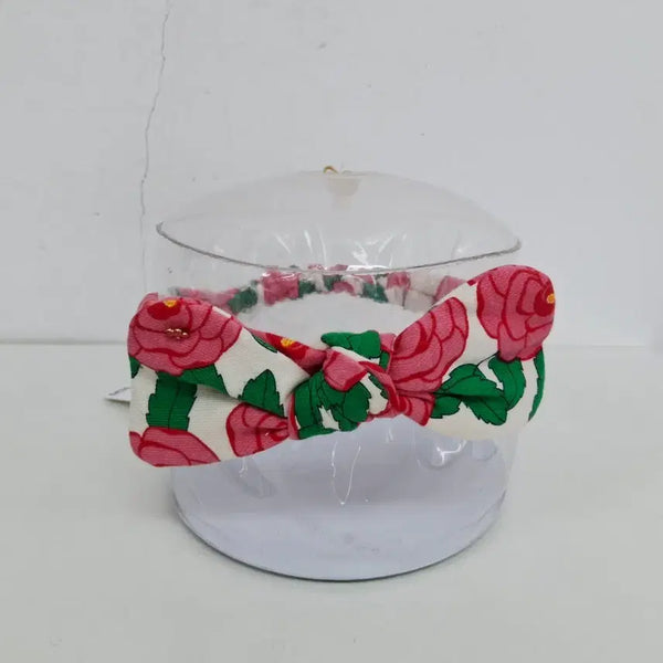 [BUNJANG] Bebe de Pino Rose Pattern Headband Ivory / 새상품 베베드피노 로즈 패턴 헤어밴드 아이보리