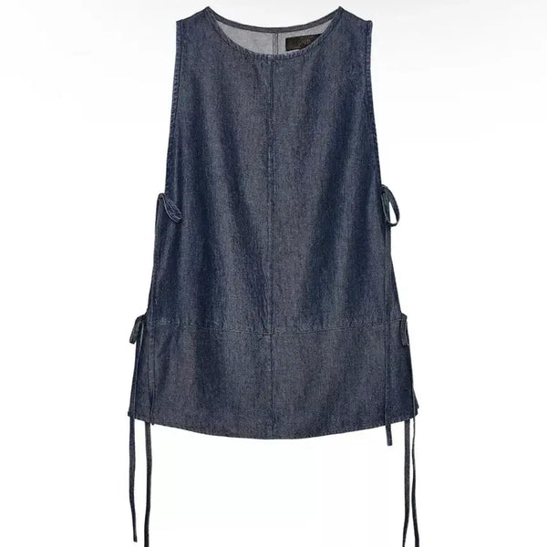 [BUNJANG] Zara ZW Collection Denim Knot Sleeveless Top / Zara 자라 zw컬렉션 데님 매듭 탑 민소매 레이