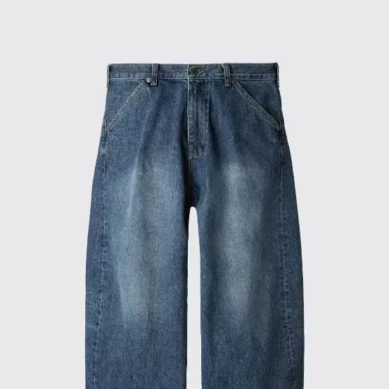 [BUNJANG] Haechi Room Wide Curve Jeans Washed Blue Size 4 / 해칭룸 와이드 커브진 워싱 블루 4사이즈