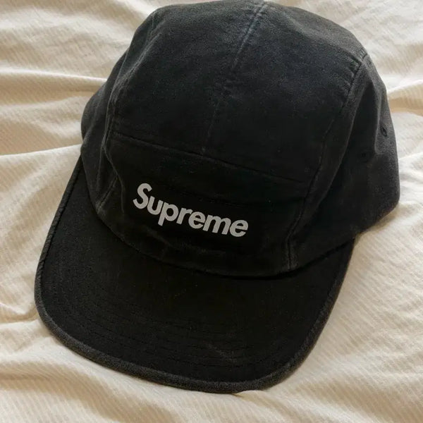 [BUNJANG] Supreme Two-Tone Moleskin Camp Cap / 슈프림 투톤 몰스킨 블랙