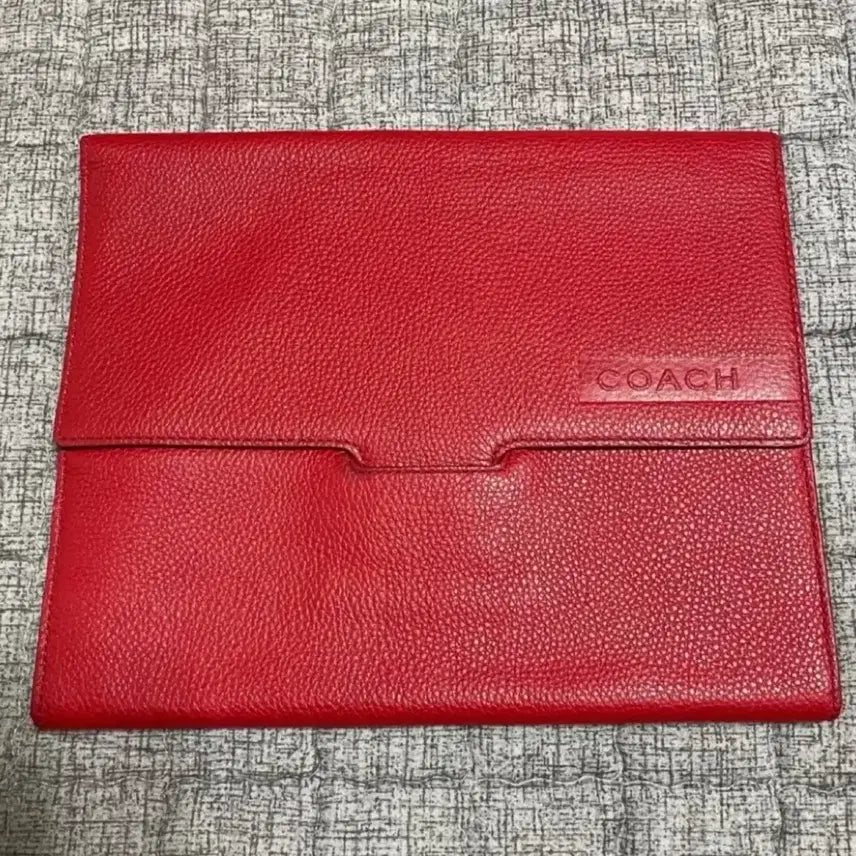 [BUNJANG] COACH Red Leather Pouch Clutch / COACH코치 파우치 클러치 레드
