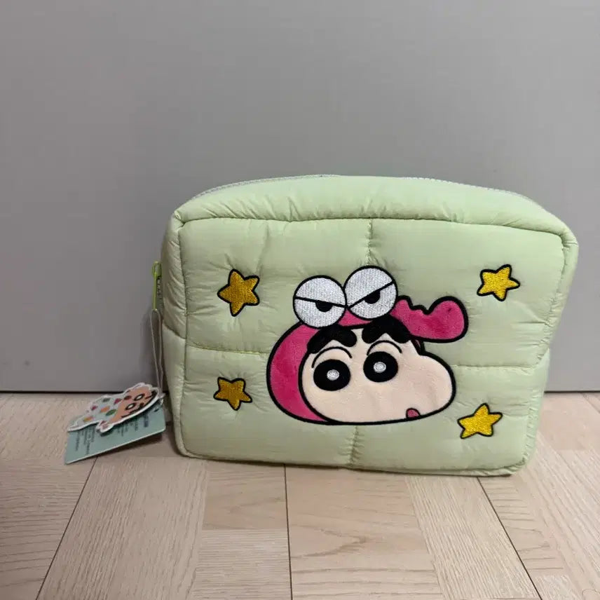 [BUNJANG] Crayon Shin-chan Green Pencil Case / 짱구는못말려 필통 연두색