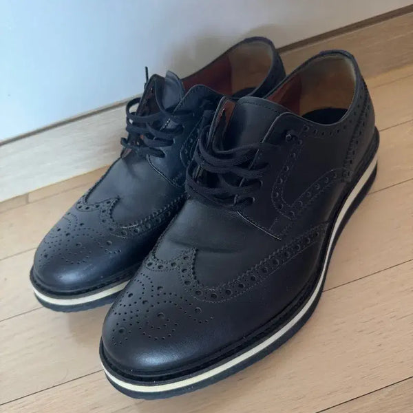 [BUNJANG] Prada Black Wingtip Creeper Shoes / 프라다 블랙 윙팁 클리퍼 270