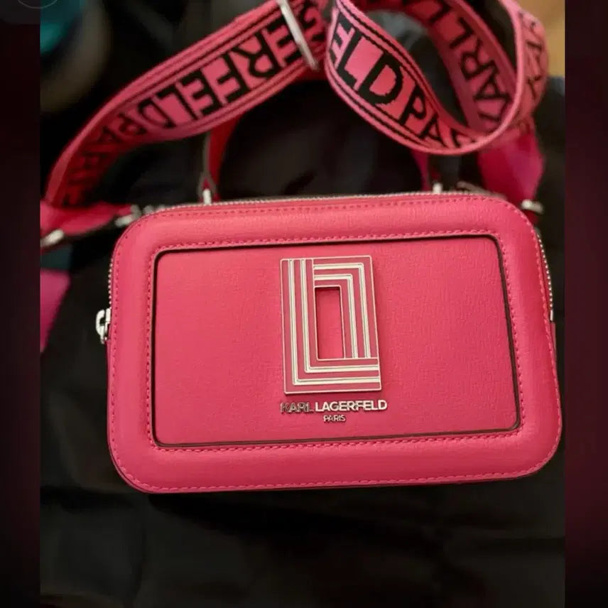 [BUNJANG] Karl Lagerfeld Women's Pink Crossbody Bag / 칼 라거펠트 여성 크로스백 핑크
