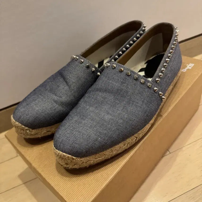 [BUNJANG] Christian Louboutin Light Denim Espadrille / 크리스챤 루부탱 라이트 데님 에스파듀 270 (이정재 착용)