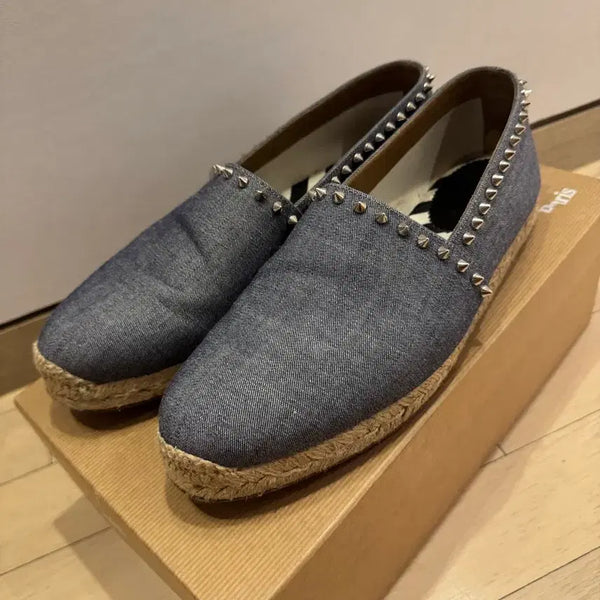 [BUNJANG] Christian Louboutin Light Denim Espadrille / 크리스챤 루부탱 라이트 데님 에스파듀 270 (이정재 착용)