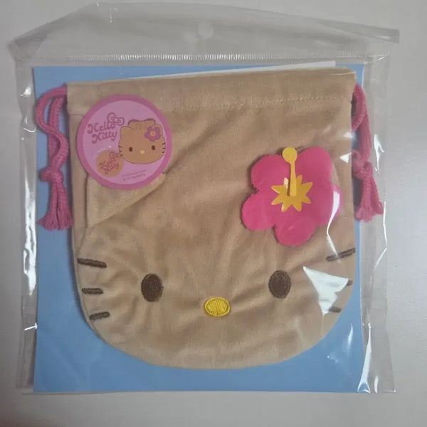 [BUNJANG] Tanning Kitty Drawstring Pouch / 태닝 키티 스트링 복조리 파우치
