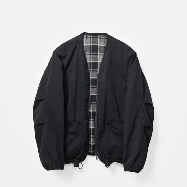 [BUNJANG] EarsAgo Reversible Liner Jacket Black Check / 이얼즈어고 리버시블 라이너 자켓 블랙체크