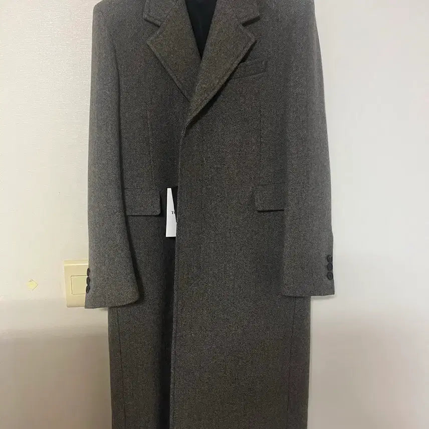 [BUNJANG] Tonywack 24FW Herringbone Single Coat Grey/Beige M / 토니웩 24fw 헤링본 싱글 코트 그레이/베이지 M