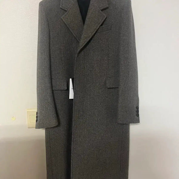 [BUNJANG] Tonywack 24FW Herringbone Single Coat Grey/Beige M / 토니웩 24fw 헤링본 싱글 코트 그레이/베이지 M