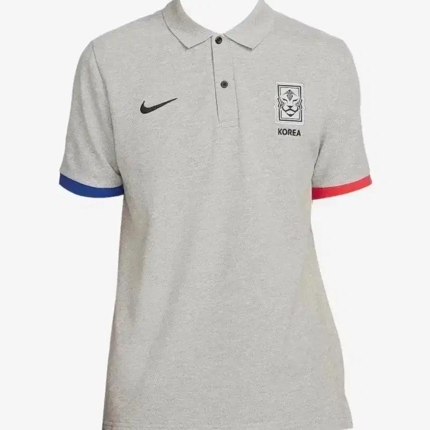 [BUNJANG] Nike Korean National Team Polo T-Shirt Grey / 나이키 국대 폴로 반팔티 그레이