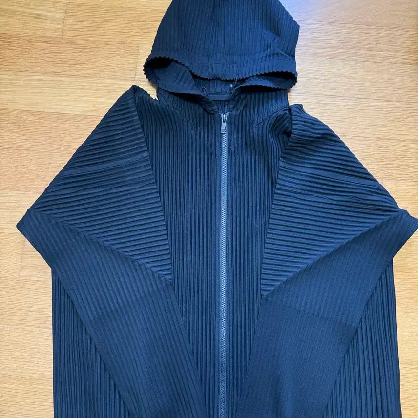 [BUNJANG] Issey Miyake Homme Plissé Zip-Up Hoodie Black Size 4 / [4]이세이미야케 옴므플리세 후드집업 블랙