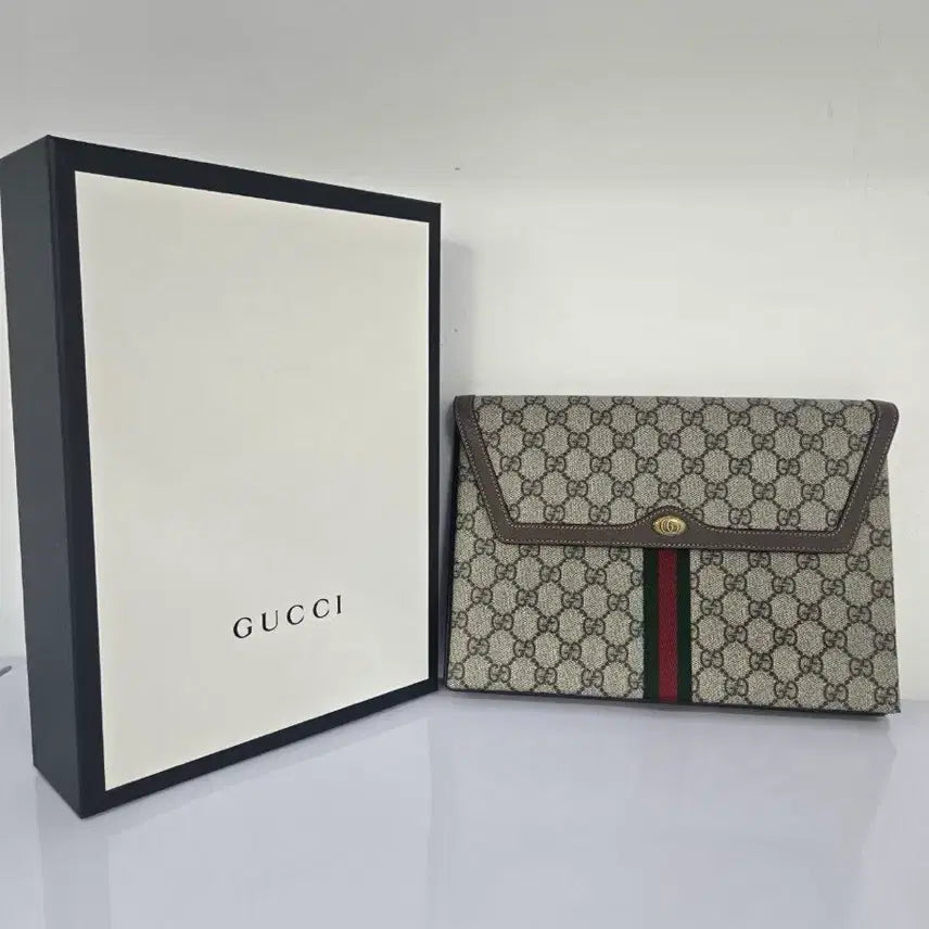 [BUNJANG] Gucci Ophidia GG Supreme Canvas Flap Clutch Bag / 구찌 가방 클러치백 오피디아 플랩