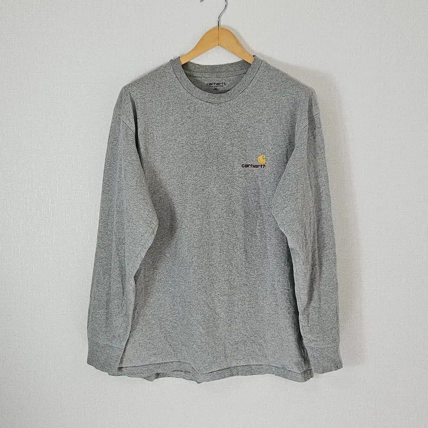 [BUNJANG] Carhartt WIP American Script Longsleeve T-Shirt Grey XL / 칼하트 WIP 아메리칸 스크립트 롱슬리브 긴팔티셔츠 그레이 XL