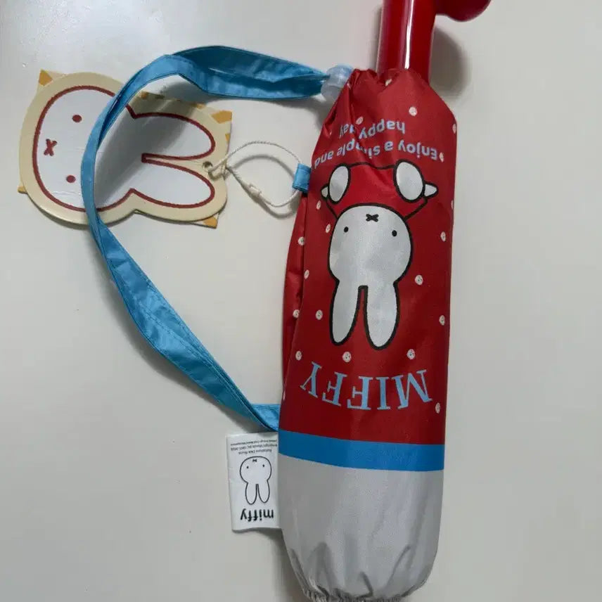 [BUNJANG] Miffy Character Red Dot Pattern Umbrella / 미피양우산