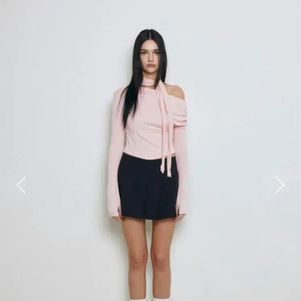 [BUNJANG] Not Your Rose Shirring Scarf Top Pink / 낫유어로즈 셔링 스카프탑 핑크