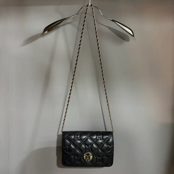 [BUNJANG] Metropolis Quilting Chain Crossbody Bag Black / 메트로시티 퀼팅 체인 크로스백 가방 블랙