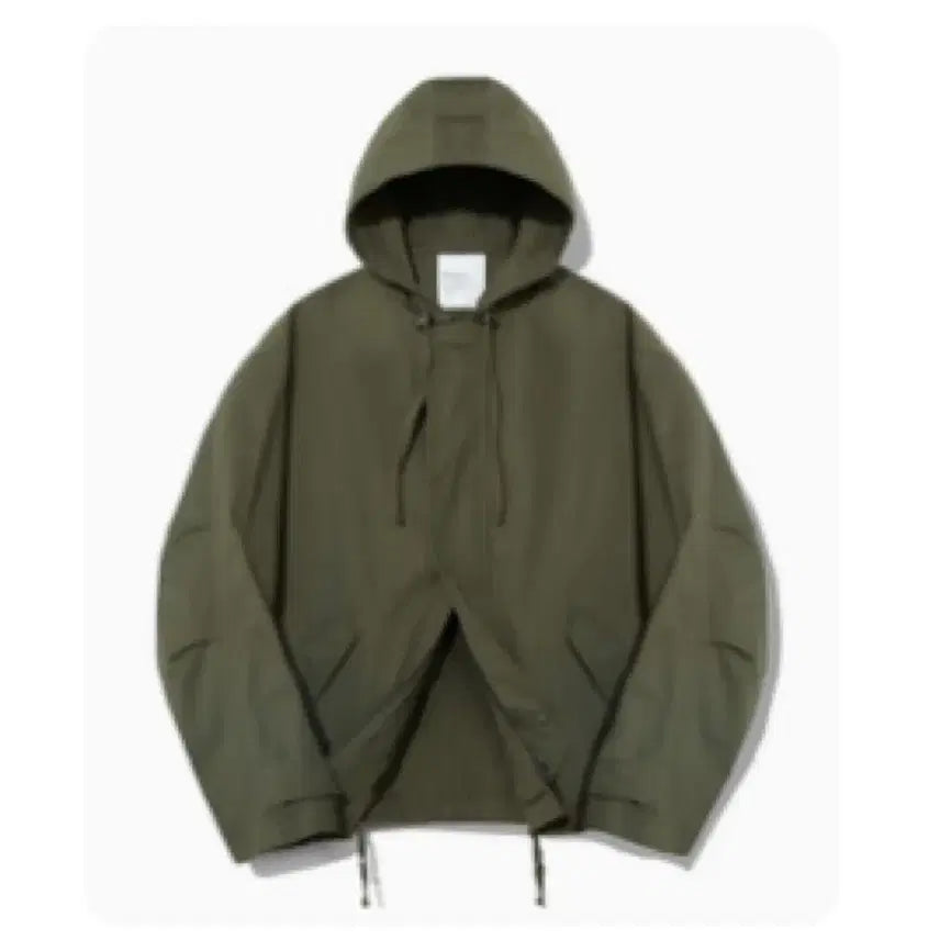 [BUNJANG] Code Graphy Hooded Fishtail Blouson Jacket Khaki / 코드그라피 후드 피쉬테일 블루종 야상자켓 카키 L