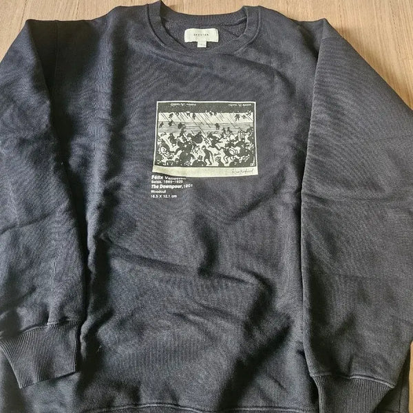 [BUNJANG] Shutter Sweatshirt Navy L Size / 셔터 맨투맨 L사이즈 판매