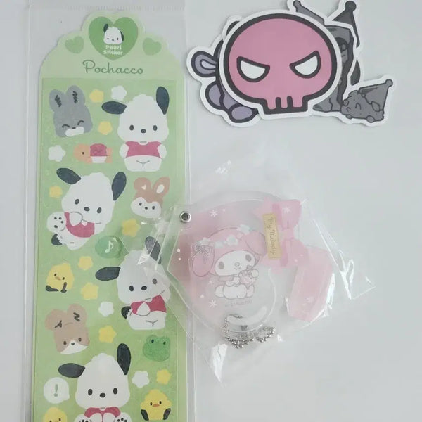 [BUNJANG] Sanrio Stickers, Shaker Keychain, Bonus Stickers Bundle Set / 일괄)산리오 스티커, 쉐이커키링, 덤스티커 일괄