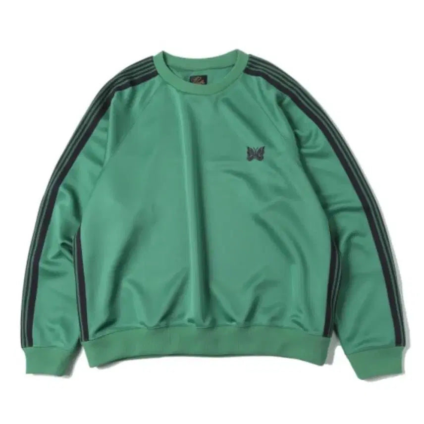 [BUNJANG] Needles Track Crewneck Sweatshirt Emerald S / 니들스 트랙 크루넥 맨투맨 에메랄드 S