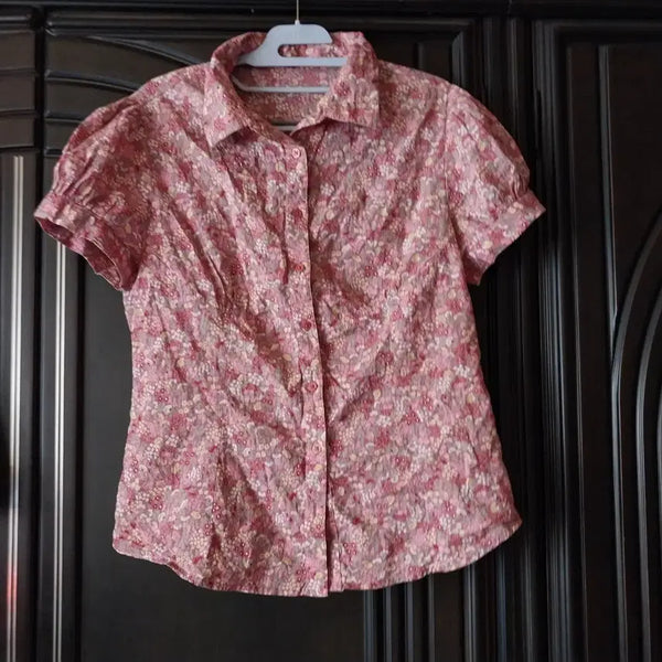 [BUNJANG] Flower Cotton Blouse / 플라워  아사블라우스