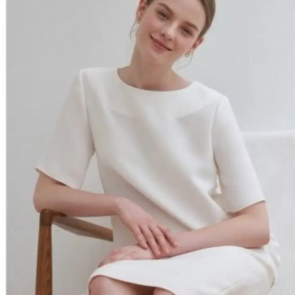 [BUNJANG] Eunedress Basic Short Sleeve Blouse / 으네드레스 베이직 반소매 블라우스