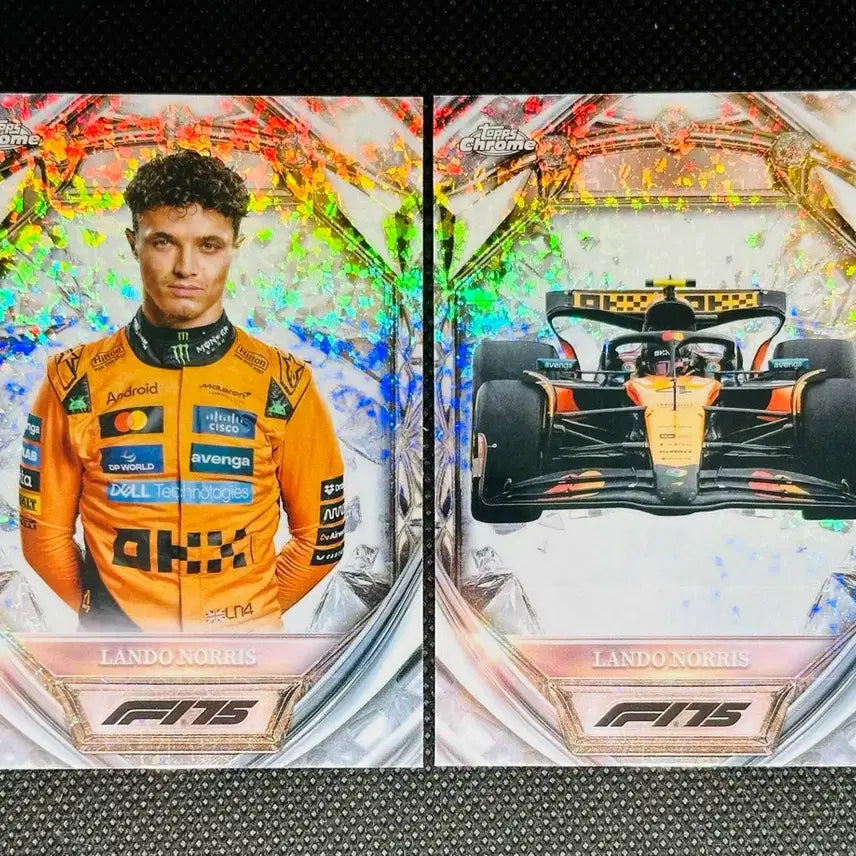 [BUNJANG] 2025 Topps Chrome F1 Lando Norris 75th Anniversary Card Set / 2025 F1 탑스 크롬 75주년 랜도 노리스 카드 세트