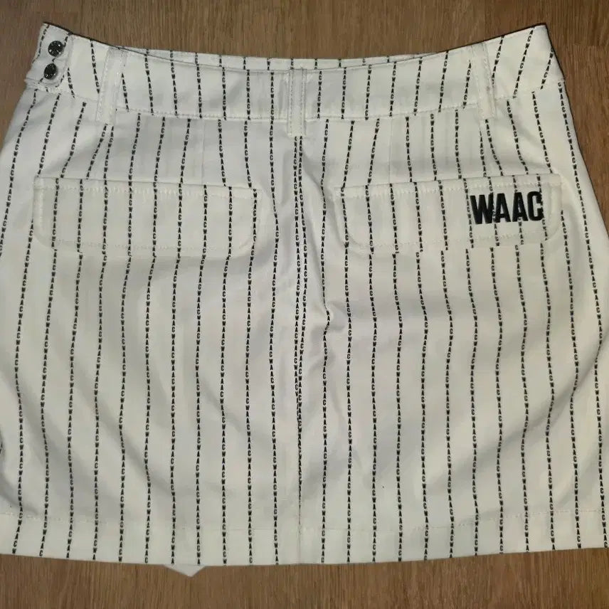 [BUNJANG] WAAC Golf Skirt White Stripe / WAAC 골프 스커트 화이트 스트라이프
