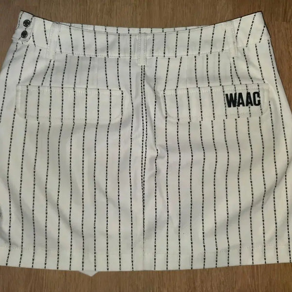[BUNJANG] WAAC Golf Skirt White Stripe / WAAC 골프 스커트 화이트 스트라이프