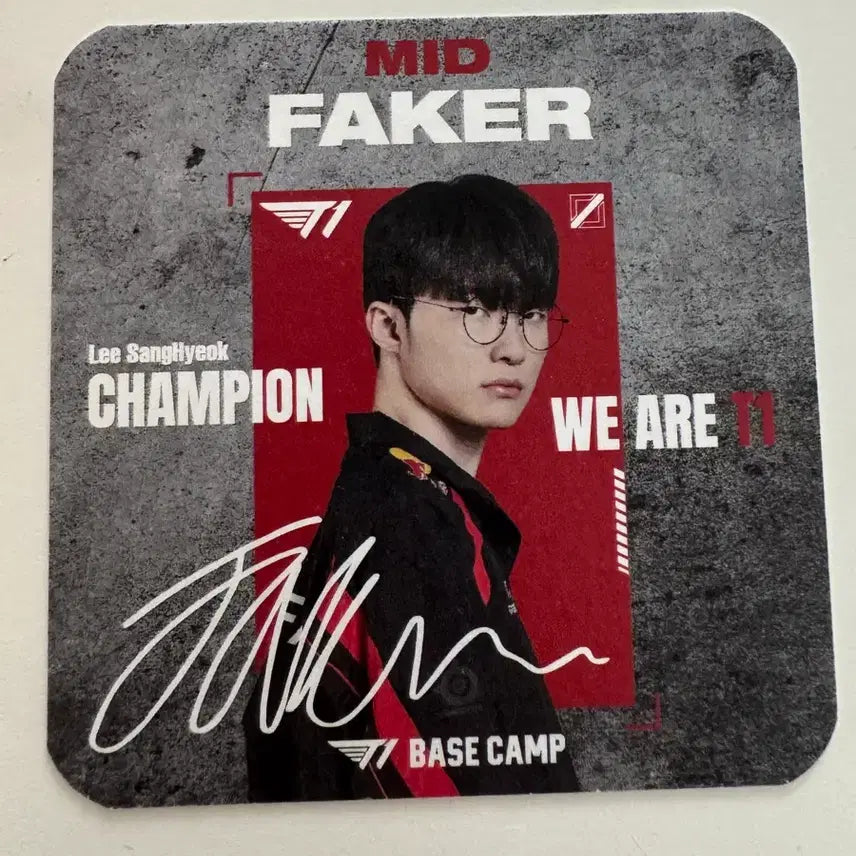 [BUNJANG] T1 Faker Basecamp T-coaster / 페이커 티원 베이스캠프 티코스터