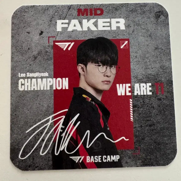[BUNJANG] T1 Faker Basecamp T-coaster / 페이커 티원 베이스캠프 티코스터