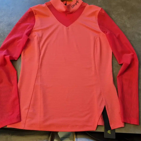 [BUNJANG] Elle Golf Women's Coral Long Sleeve T-Shirt (Size 85-90) / 엘르골프 여성 긴팔 티셔츠 코랄색 85~90