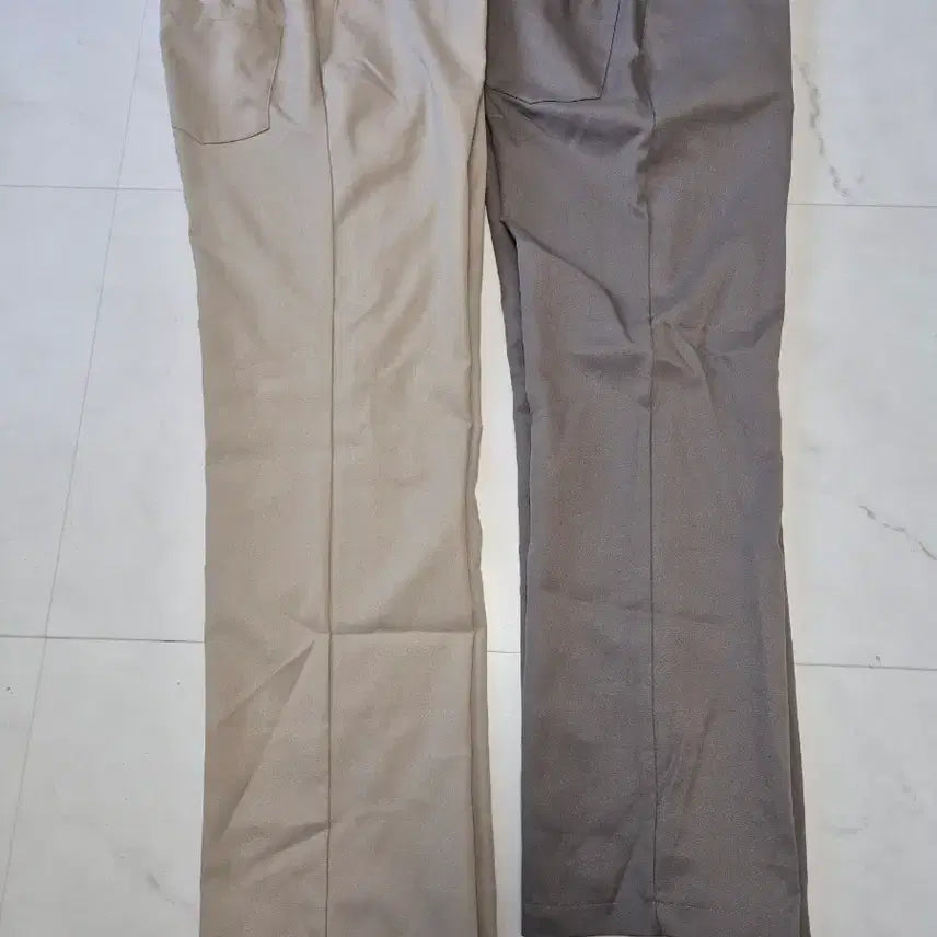 [BUNJANG] Men's Straight Fit Slacks Pants (Beige/Brown) / 일자핏 남성  슬랙스 바지 베이지/브라운