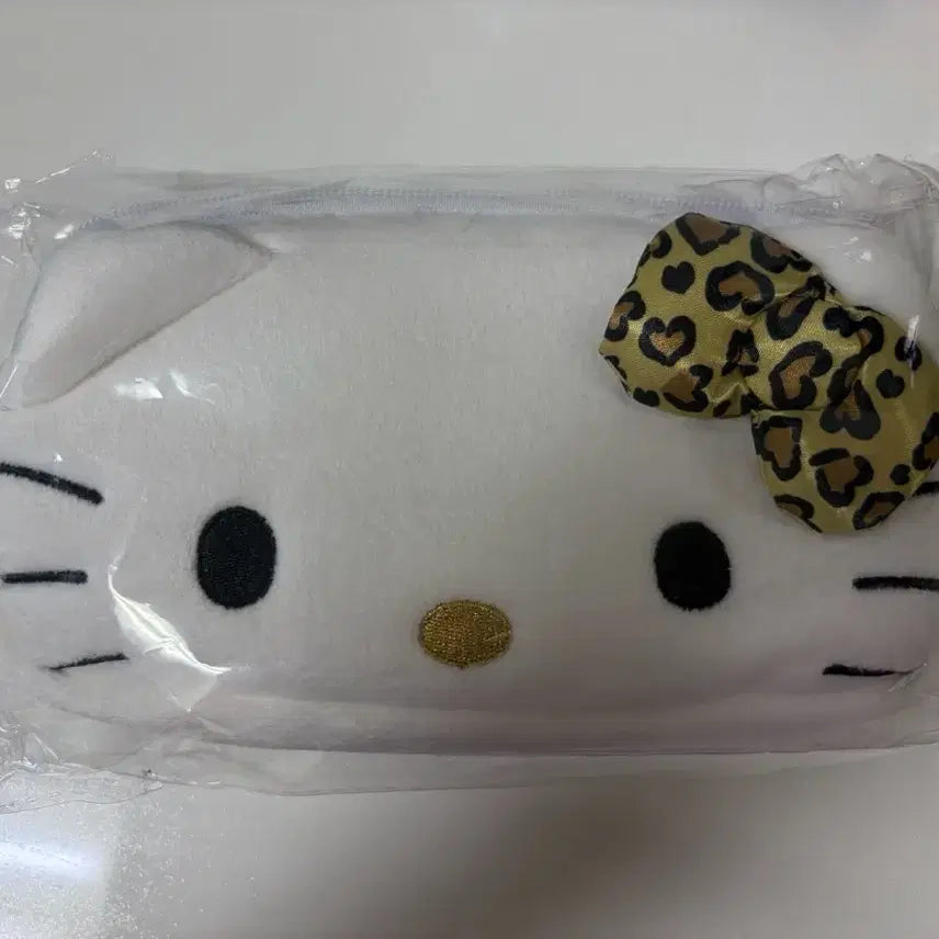 [BUNJANG] Hello Kitty Leopard Ribbon Pouch / 키티 파우치 레오파드 리본