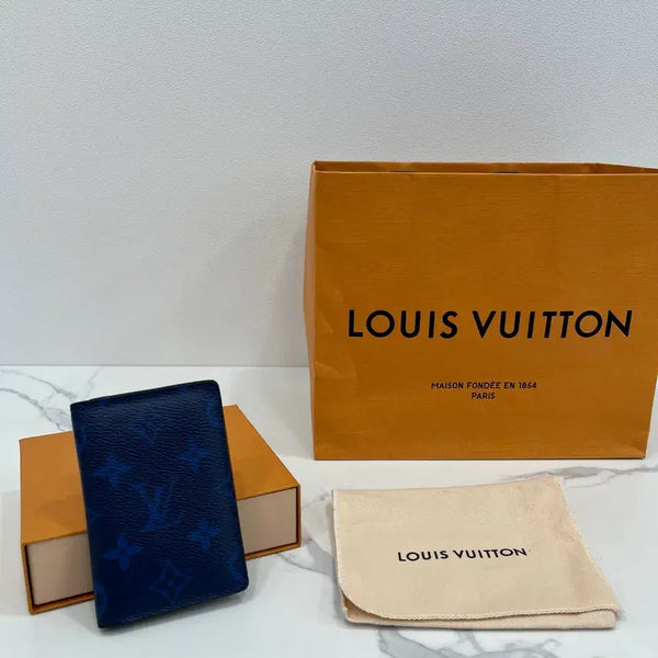 [BUNJANG] Louis Vuitton Cobalt Blue Organizer Card Holder / 루이비통 코발트 블루 오거나이저 카드지갑