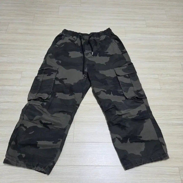 [BUNJANG] Camo Military Cargo Pants (Size 28/S) / (실착1회) 카모 밀리터리 카고팬츠 28 (S)