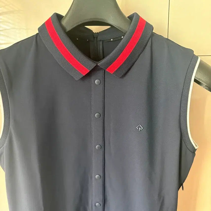 [BUNJANG] Renoma Golf Women's Colorblock Yoke Collar Sleeveless Dress / 레노마골프 여성 배색 요꼬 카라 민소매 원피스